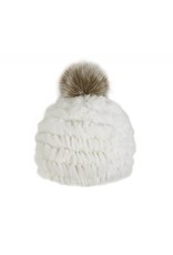 Rabbit Fur Hat Fox Pom-Pom