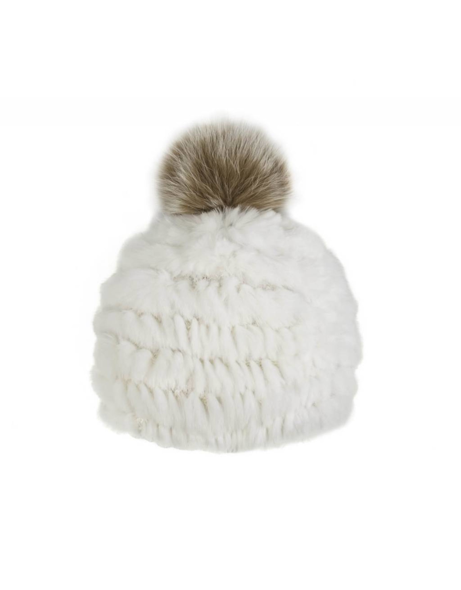 Rabbit Fur Hat Fox Pom-Pom