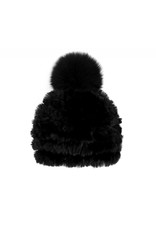 Rabbit Fur Hat Fox Pom-Pom