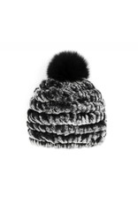 Rabbit Fur Hat Fox Pom-Pom