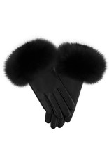 Fox Trim Leather Gloves