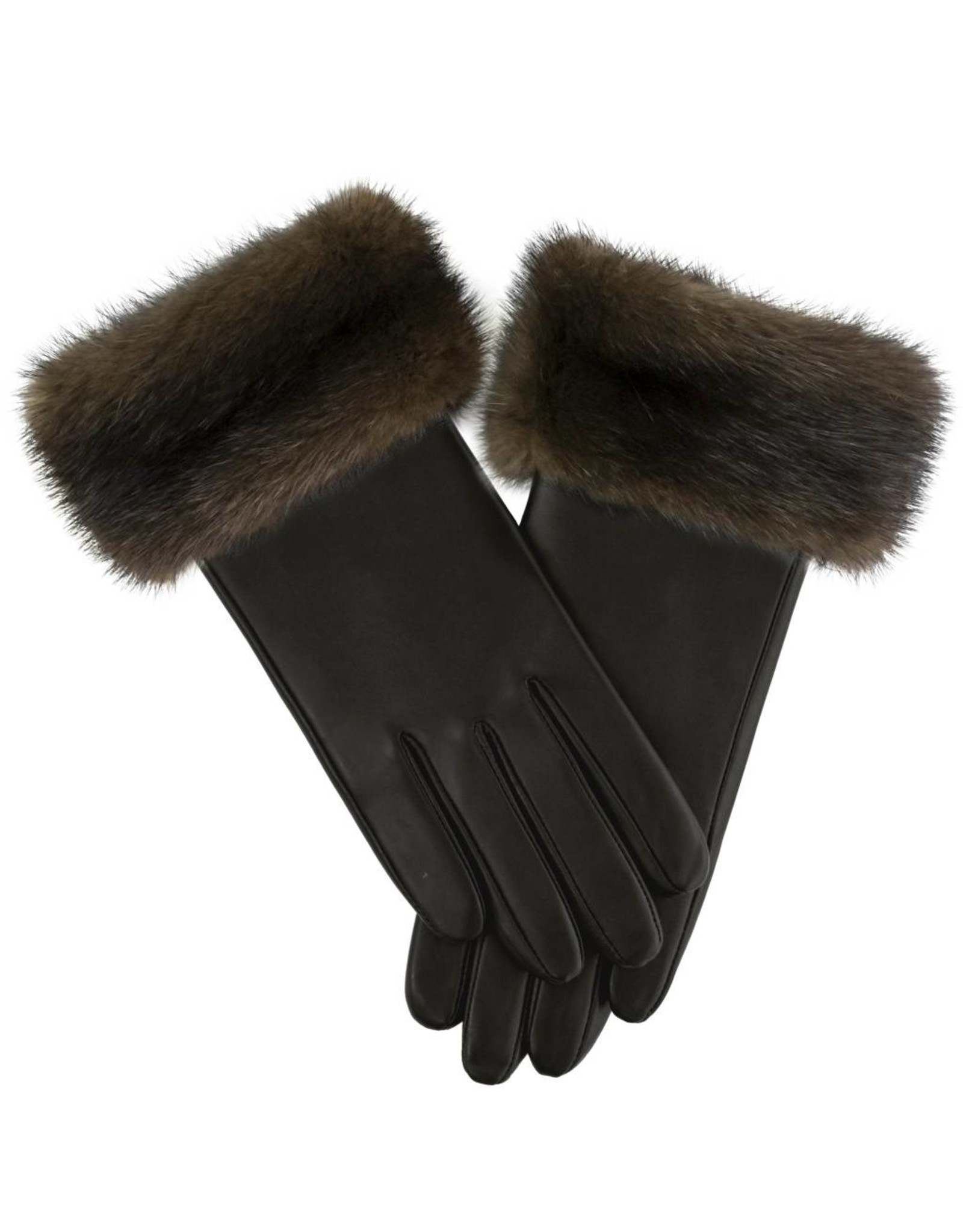 Leather Mink Gloves
