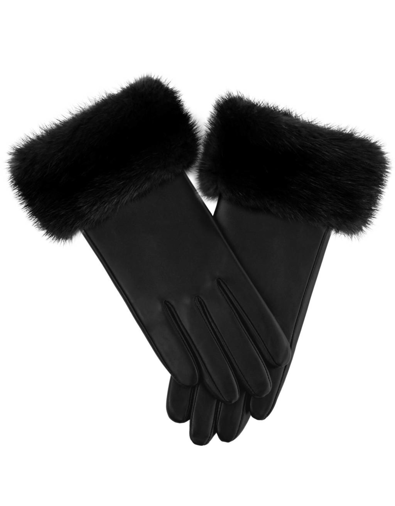 Mink Trim Gloves