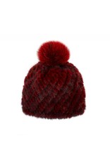 Tuque Vison Tricoté avec Pompon Renard