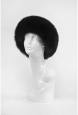 Leather Hat with Fox Trim