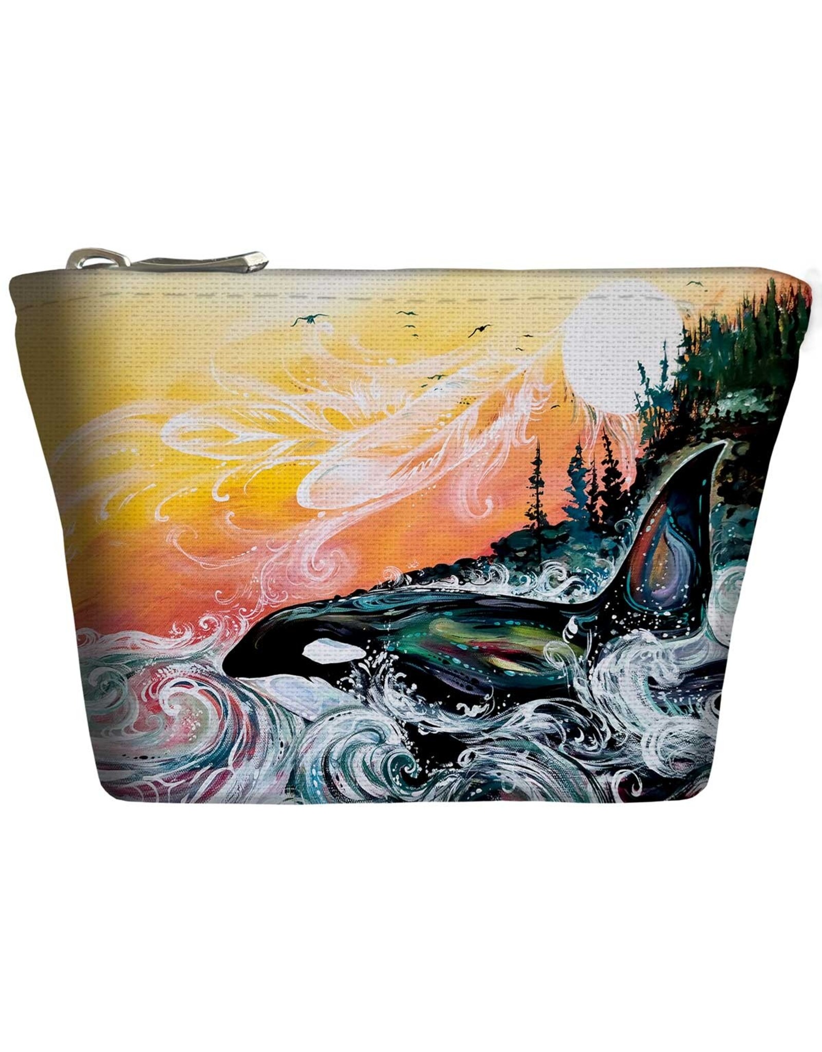 Killer Whale Sunset by Carla Joseph Coin Purse - 20290COIN