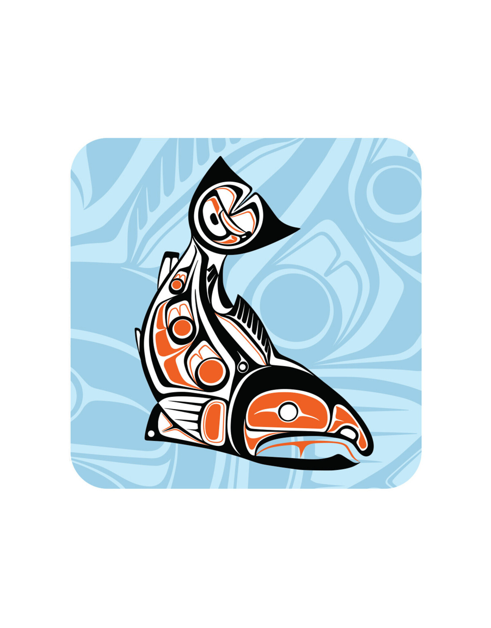 Sockeye Salmon by Paul Windsor Cork Backed Coaster (CBC38)