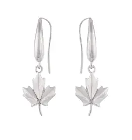 Maple Leaf Silver Earrings