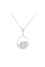Pendentif Maman Ours et Ourson Argent - ADP15