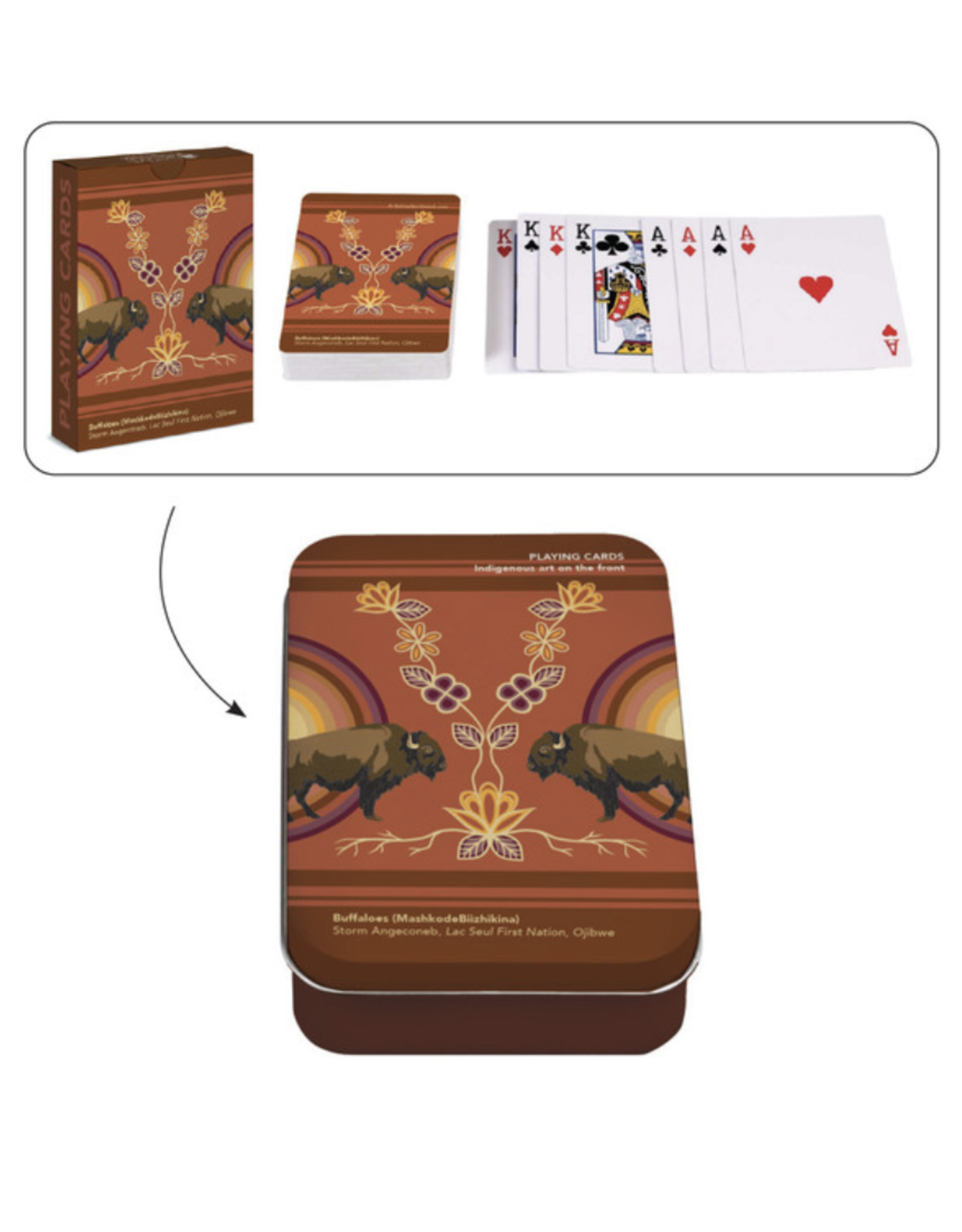 Playing  Cards - Buffaloes by Storm Angeconeb