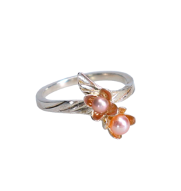 Japanese Lilac Pink Pearl Ring (size 7)