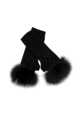 Gants Chauffe-Mains Perlés - Noir