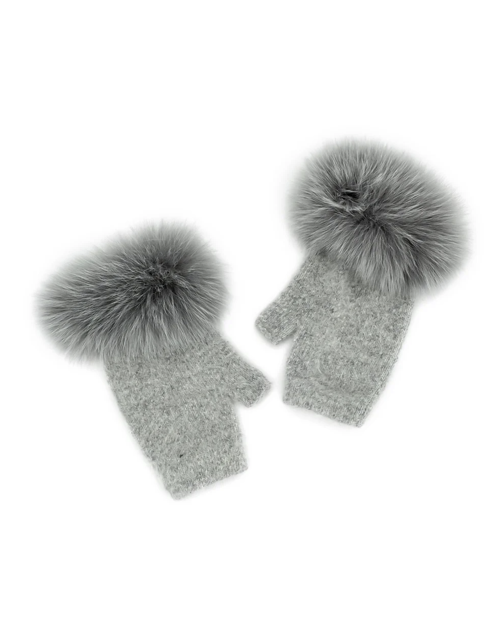 Gants Chauffe-Mains avec Renard - Gris