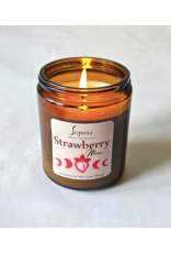 Chandelle Sequoia en Verre - Lune de fraise (50hr)
