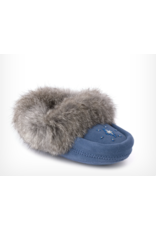 Mini Mocassin en Suède - Bébé Bleu Coronet