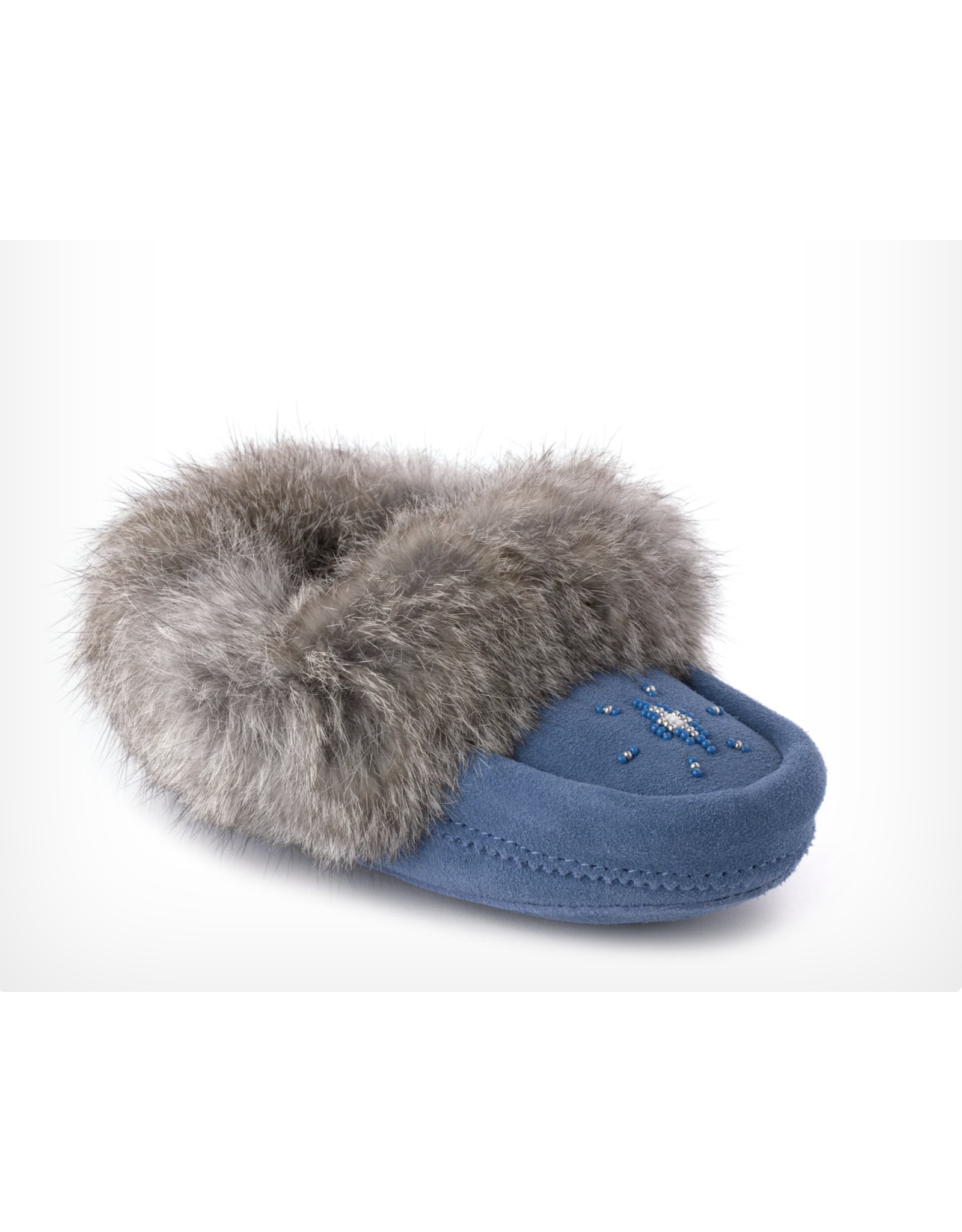 Mini Mocassin en Suède - Bébé Bleu Coronet