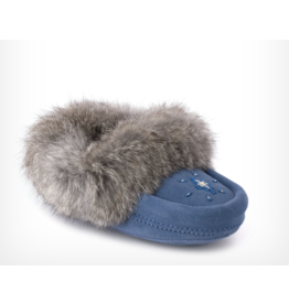 Mini Mocassin en Suède - Bébé Bleu Coronet