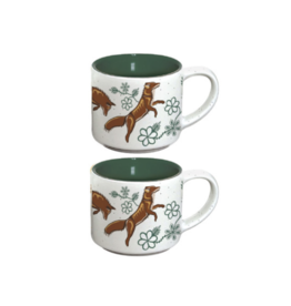 Tasse à Espresso (Foxes) - ensembles de 2