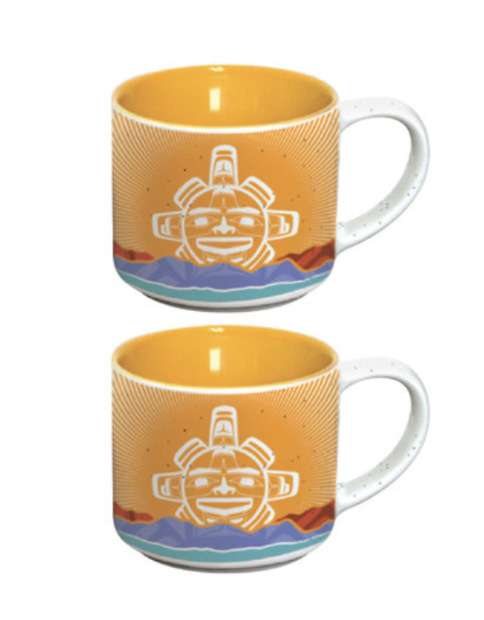 Ceramic Espresso Mugs (Chilkat Sun) - sets of 2 (CESMUGS22)