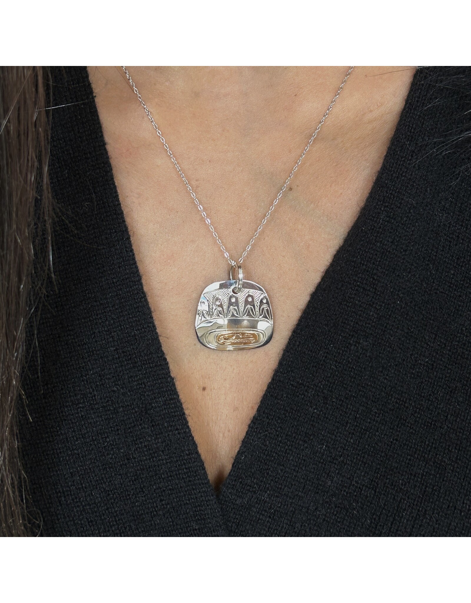 Eagle Feather Pendant by Corrine Hunt - CHP59