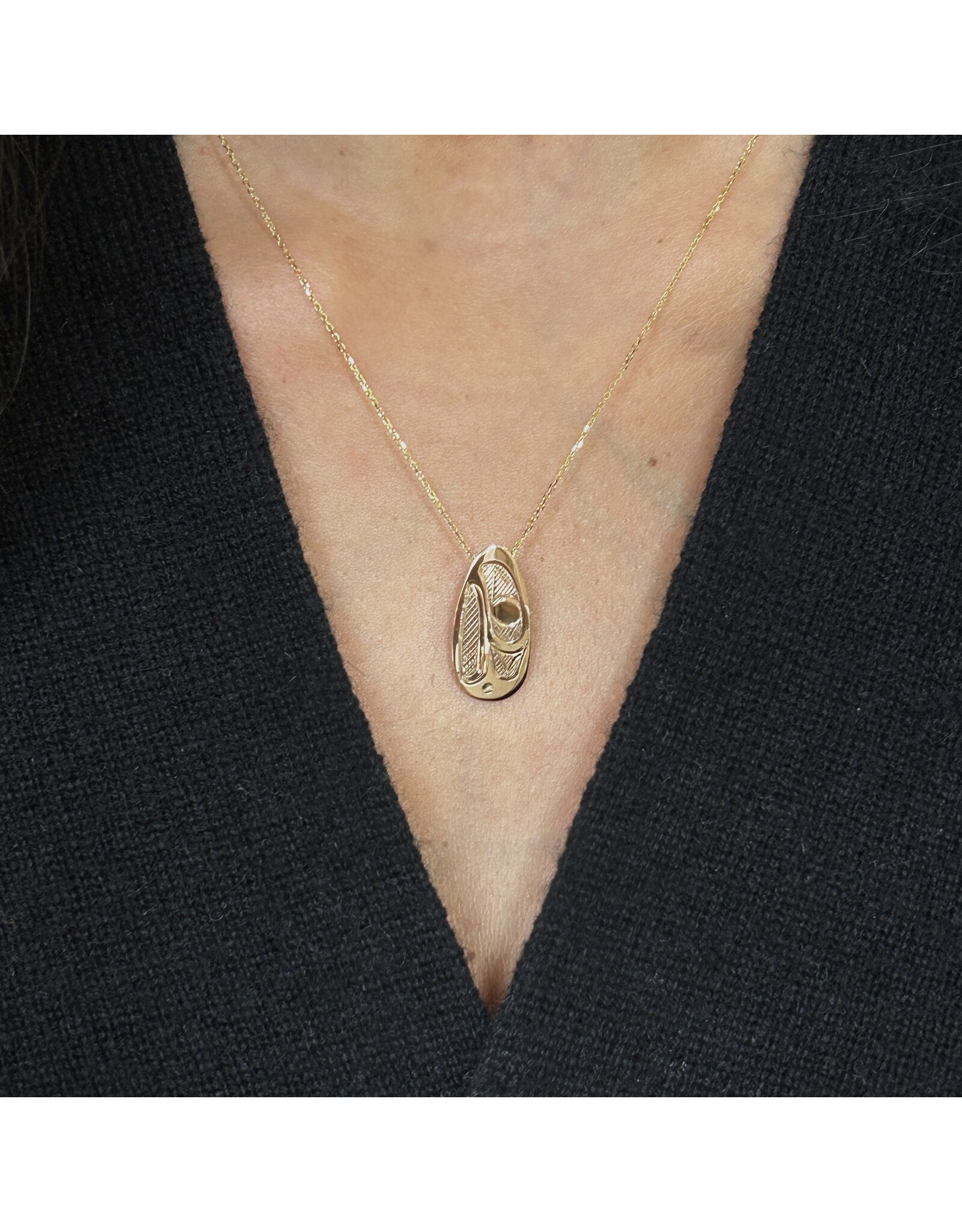 Raven Gold Pendant by Corrine Hunt - CHPG02