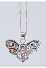 Petit Pendentif Chris Cook - Papillon de Nuit avec Topaz Bleu (CCSPM01)