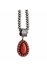Red Spiny Oyster Pendant by Leon Martinez - LMP03