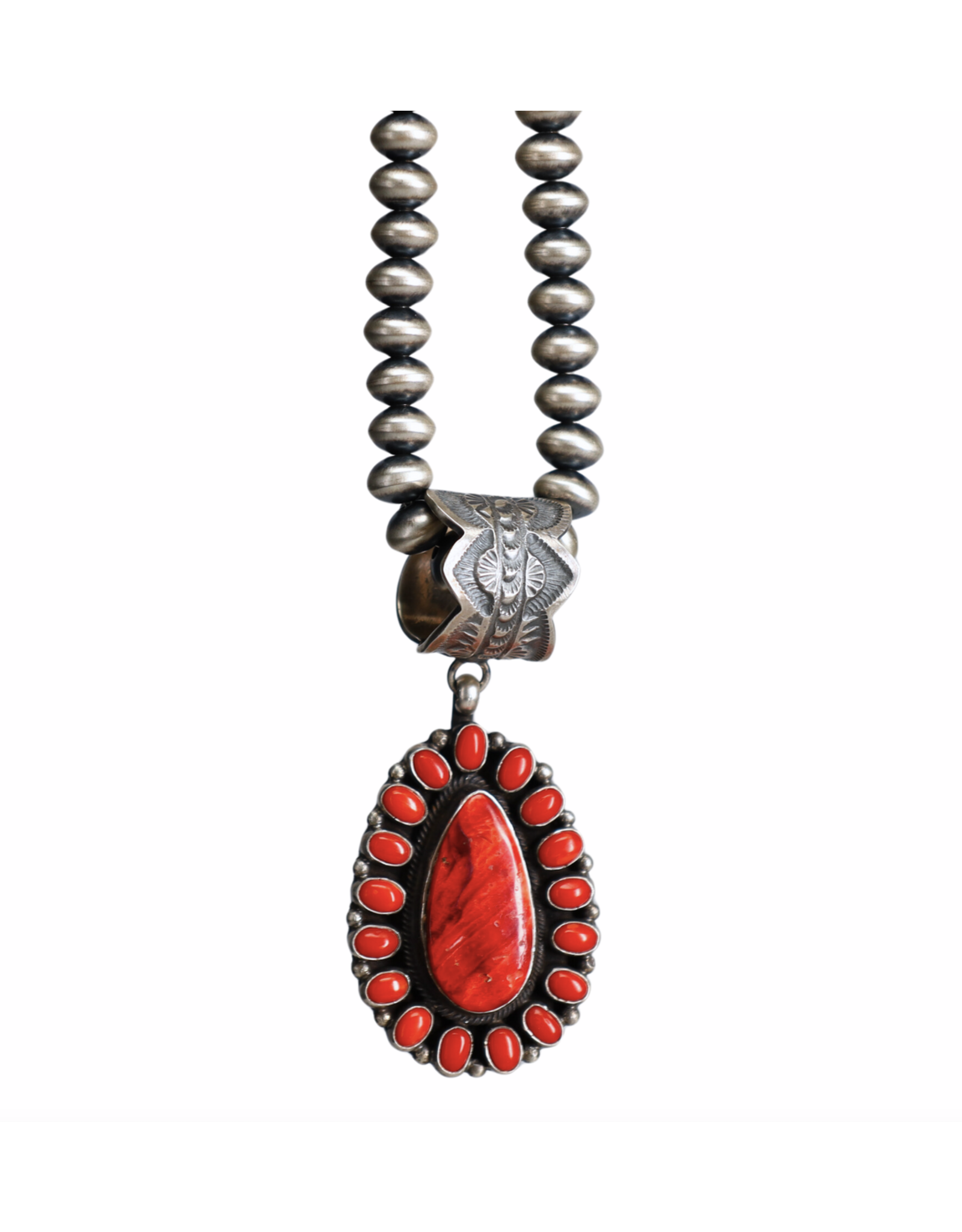 Pendentif Huître Épineux Rouge par Leon Martinez - LMP03