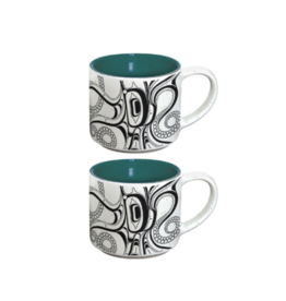 Ceramic Espresso Mugs (Octopus (Nuu) - sets of 2 (CESMUGS23)
