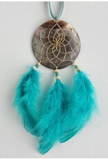 Capteur de Rêves avec Coquillage - Turquoise (DC1450)