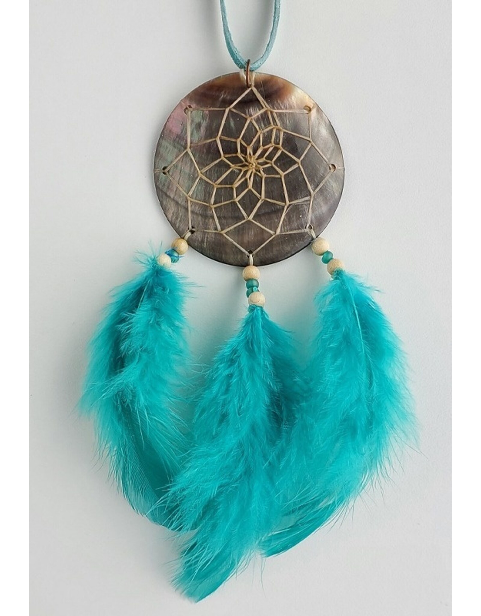 Capteur de Rêves avec Coquillage - Turquoise (DC1450)