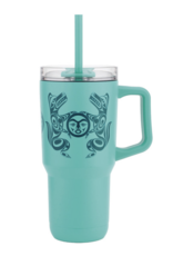Bouteille Isotherme avec Paille (32oz) - "Wolves & Full Moon" (TWS33)