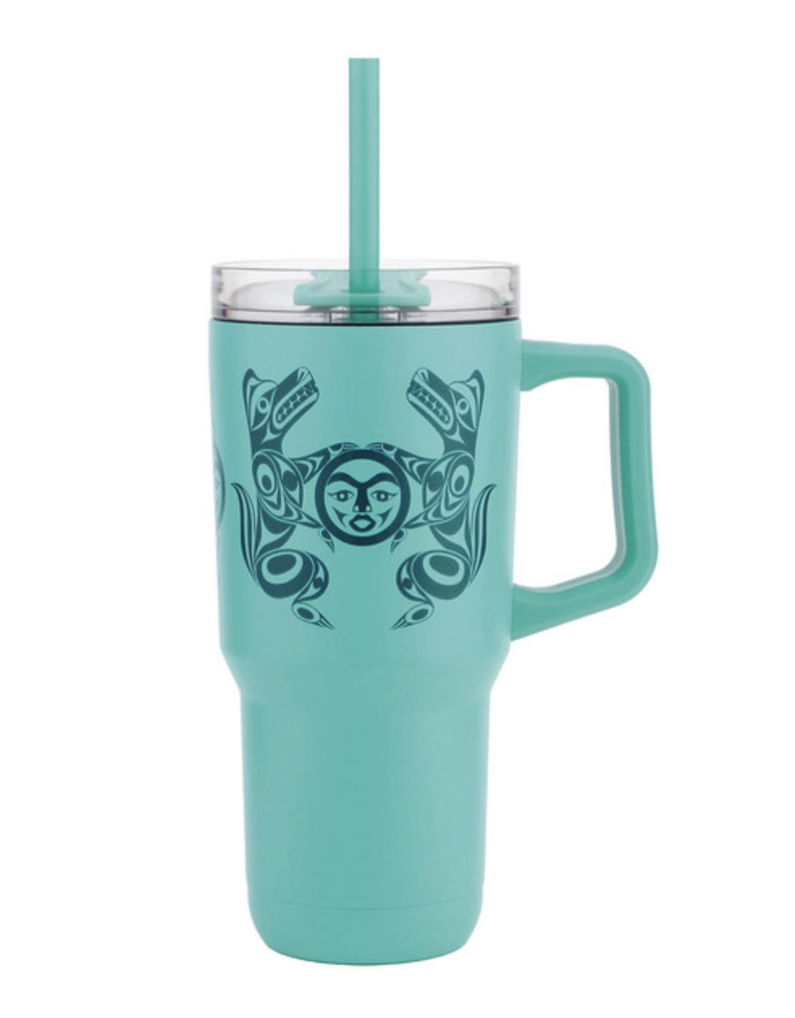 Insulated Tumbler with Straw (32oz) - Wolves & Full Moon (TWS33)