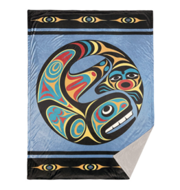 Fleece Blanket - Whale by Johnny Maynard Jr.