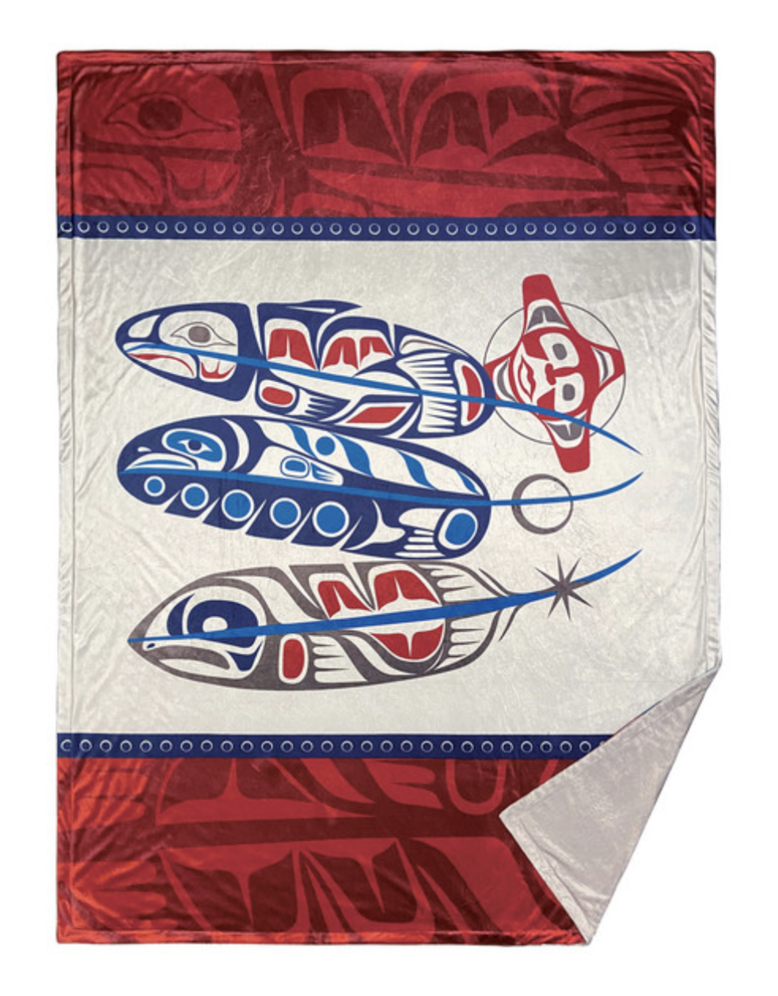 Fleece Blanket - Salmon Life Cycle by Paul Windsor (BPF12)