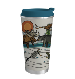 Art Travel Mug - All my Relatives by Storm Angeconeb