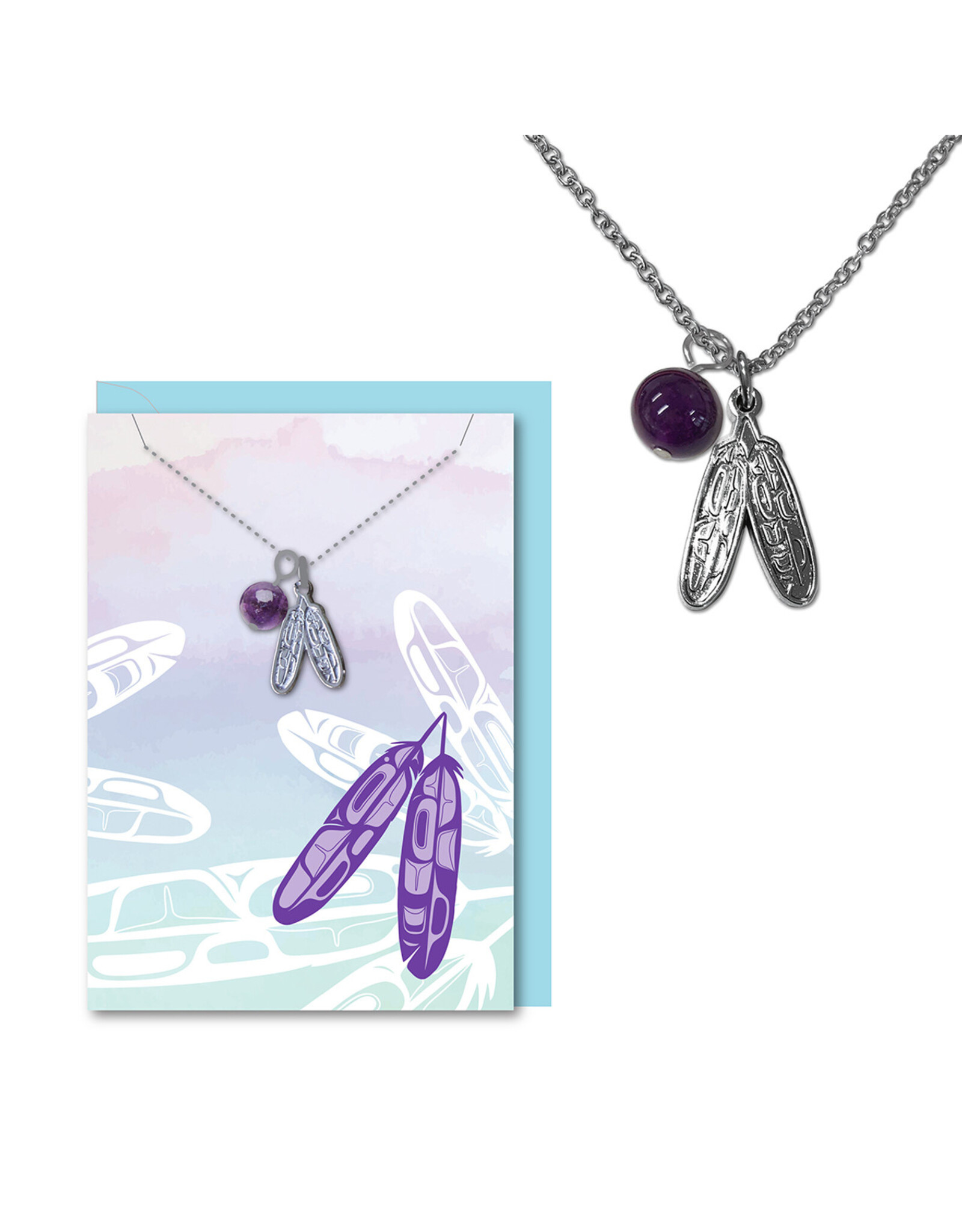Collier Guérison - "Eagle Feathers" par Corey Bulpitt (HN14)