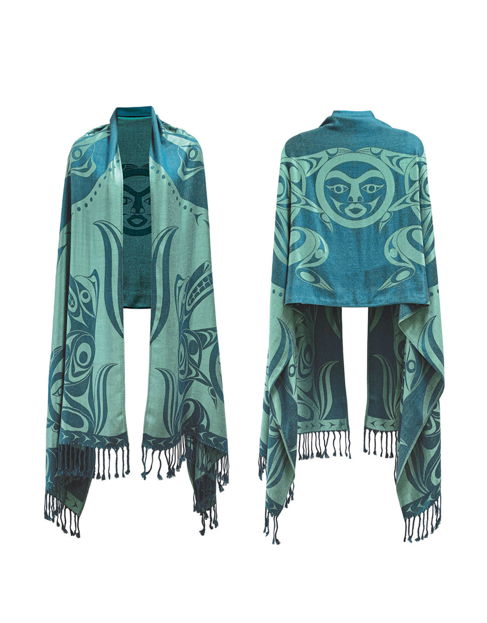 Châle - "Wolves & Full Moon" par Simone Diamond  (SHAWL16)