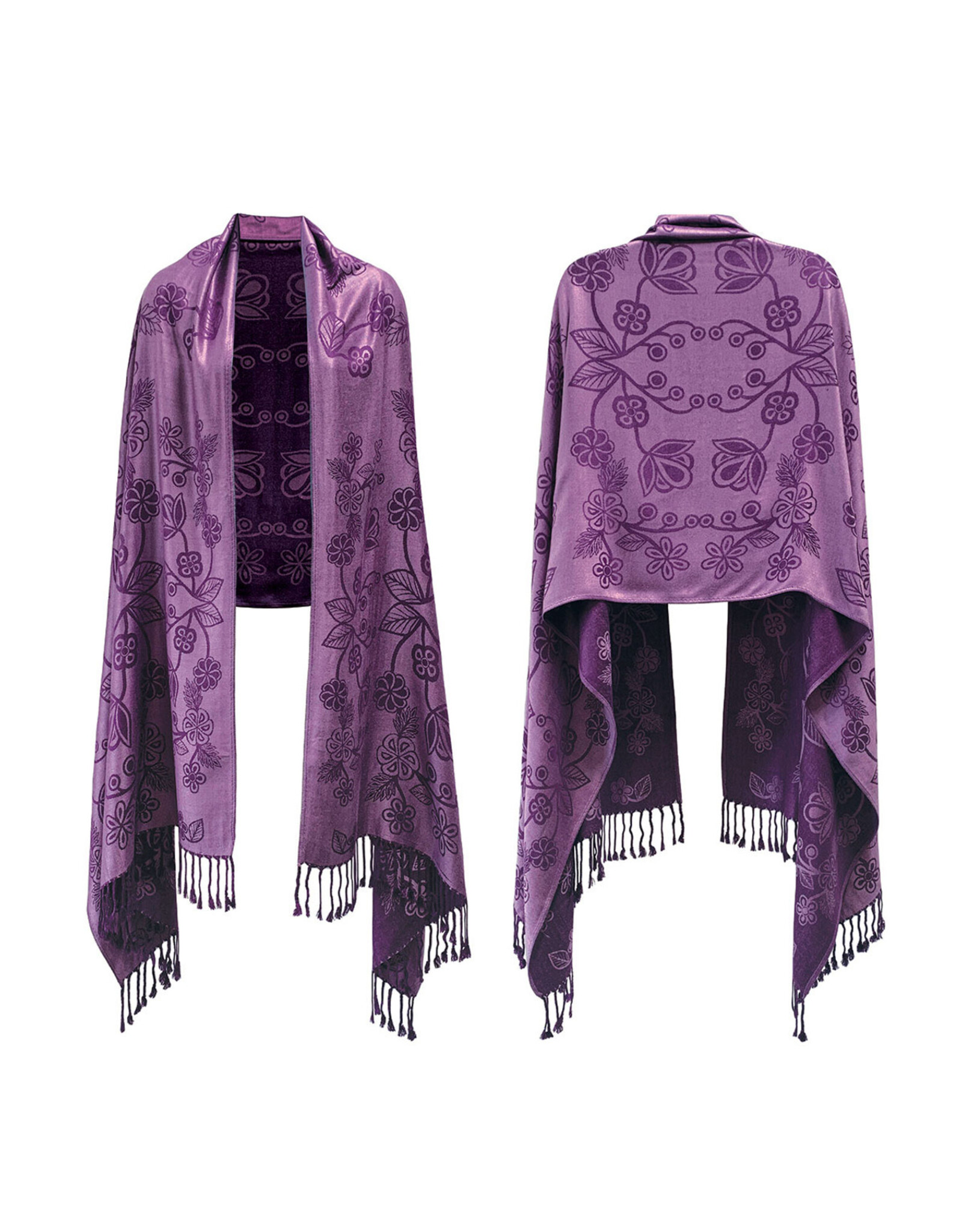 Shawl - Ojibwe Florals par/by Storm Angeconeb (SHAWL17)