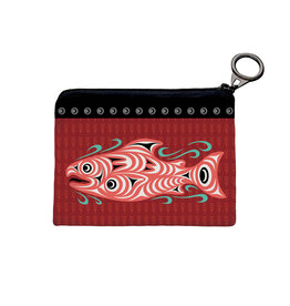Porte-monnaie – 'Saumon Coho' par Joe Wilson-Sxwaset