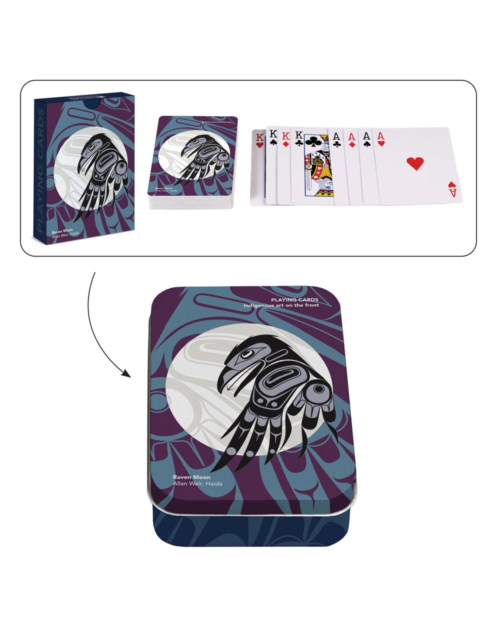 Playing  Cards - Single Deck - Raven  Moon par/by Allan Weir (PLC25)