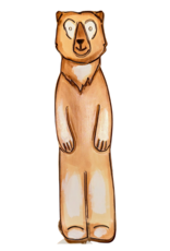 Hand Painted Incense Holder - Bear