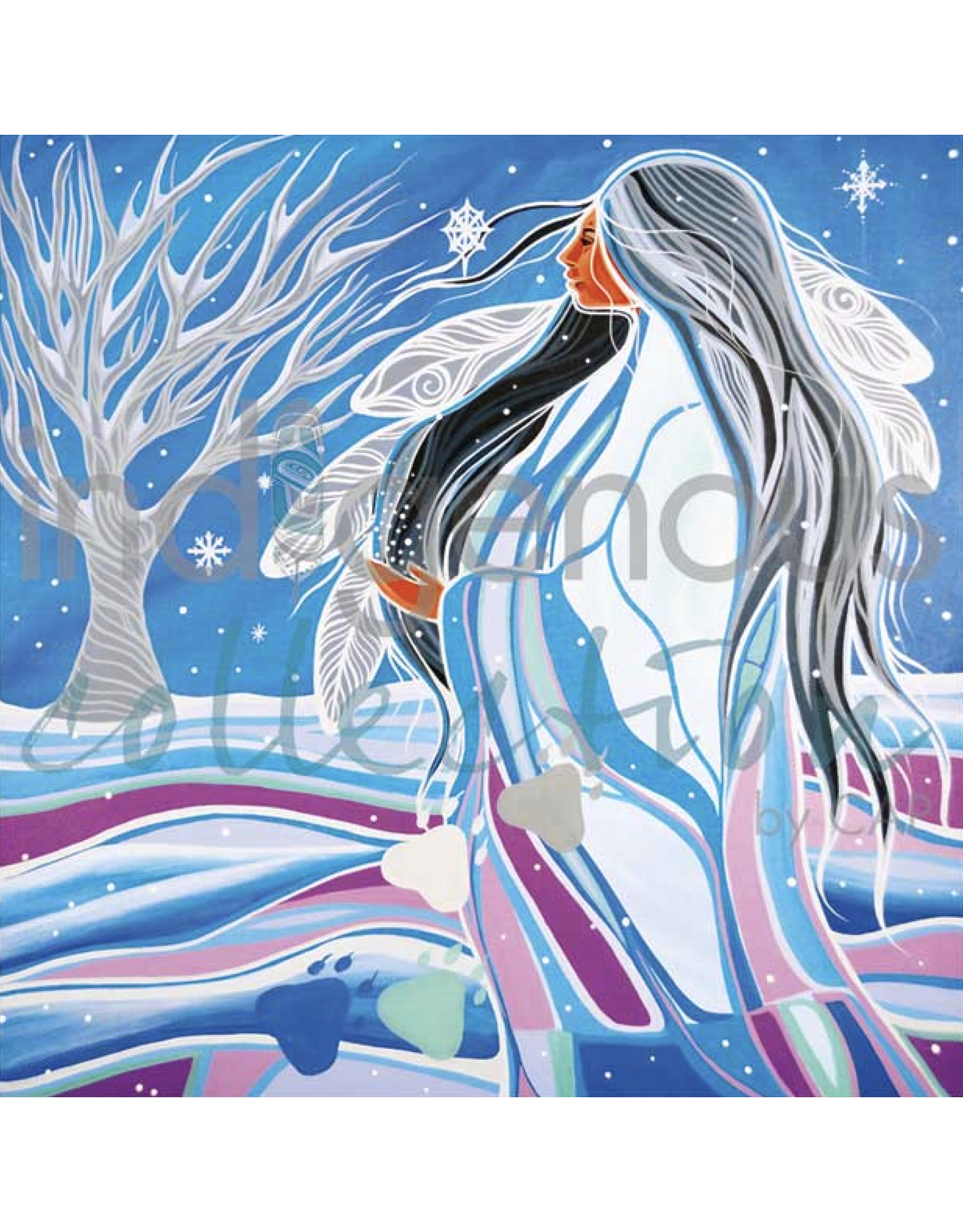 Winter Woman by Jackie Traverse Framed