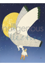 The Owl and The Boy by Ningiukulu Teevee Framed