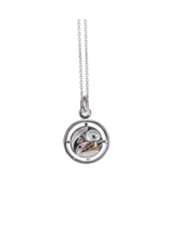 Collier Corbeau sur Boussole avec Diamant Bleu par Hollie Bear - HBN57