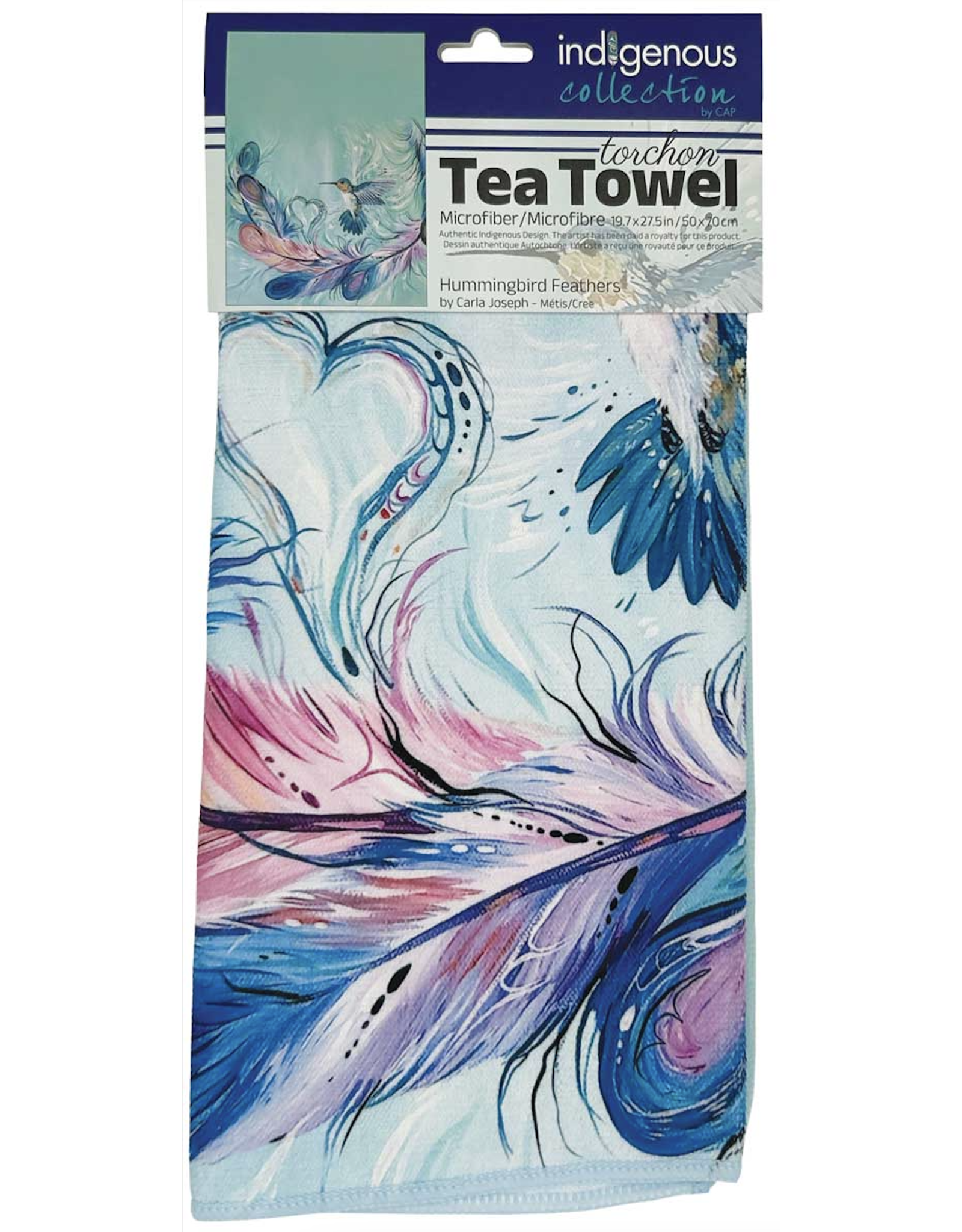 Tea Towel - Hummingbird Feathers by Carla Joseph (POD2594TEATOW)