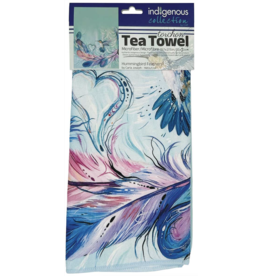 Tea Towel - Hummingbird Feathers by Carla Joseph