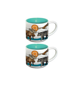 Ceramic Espresso Mugs (All My Relatives) - Set of 2
