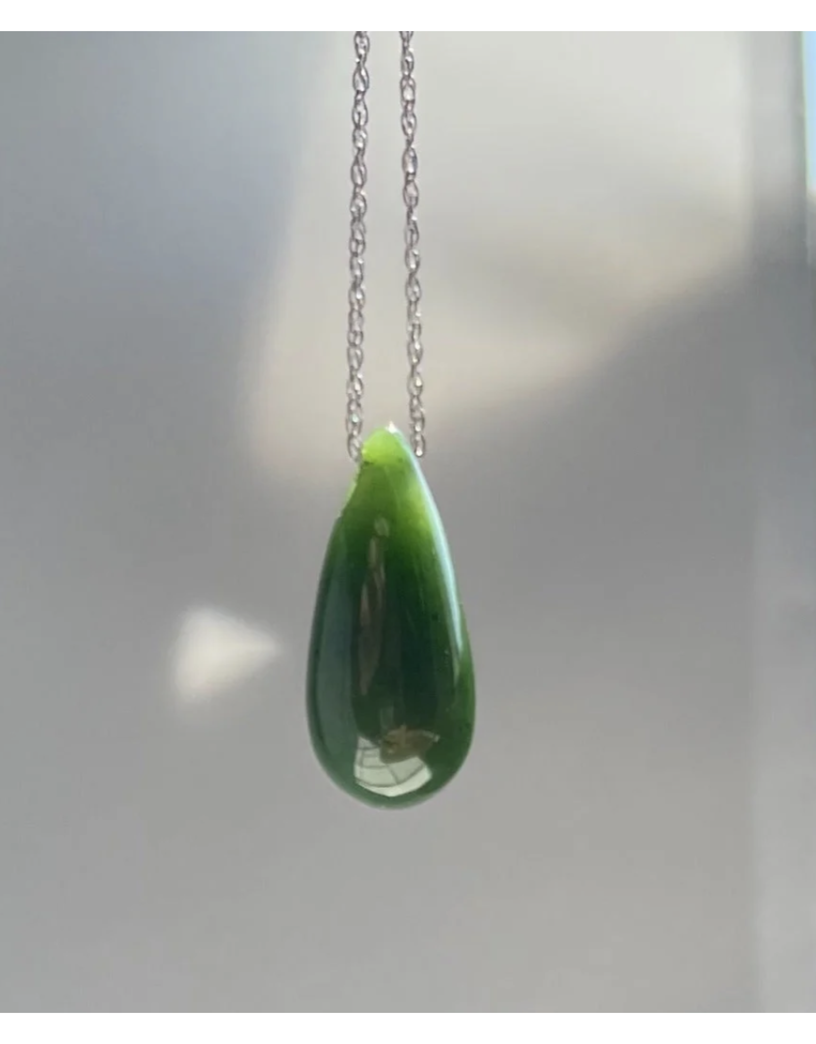 Pendentif Poire Large Jade - 0531-2