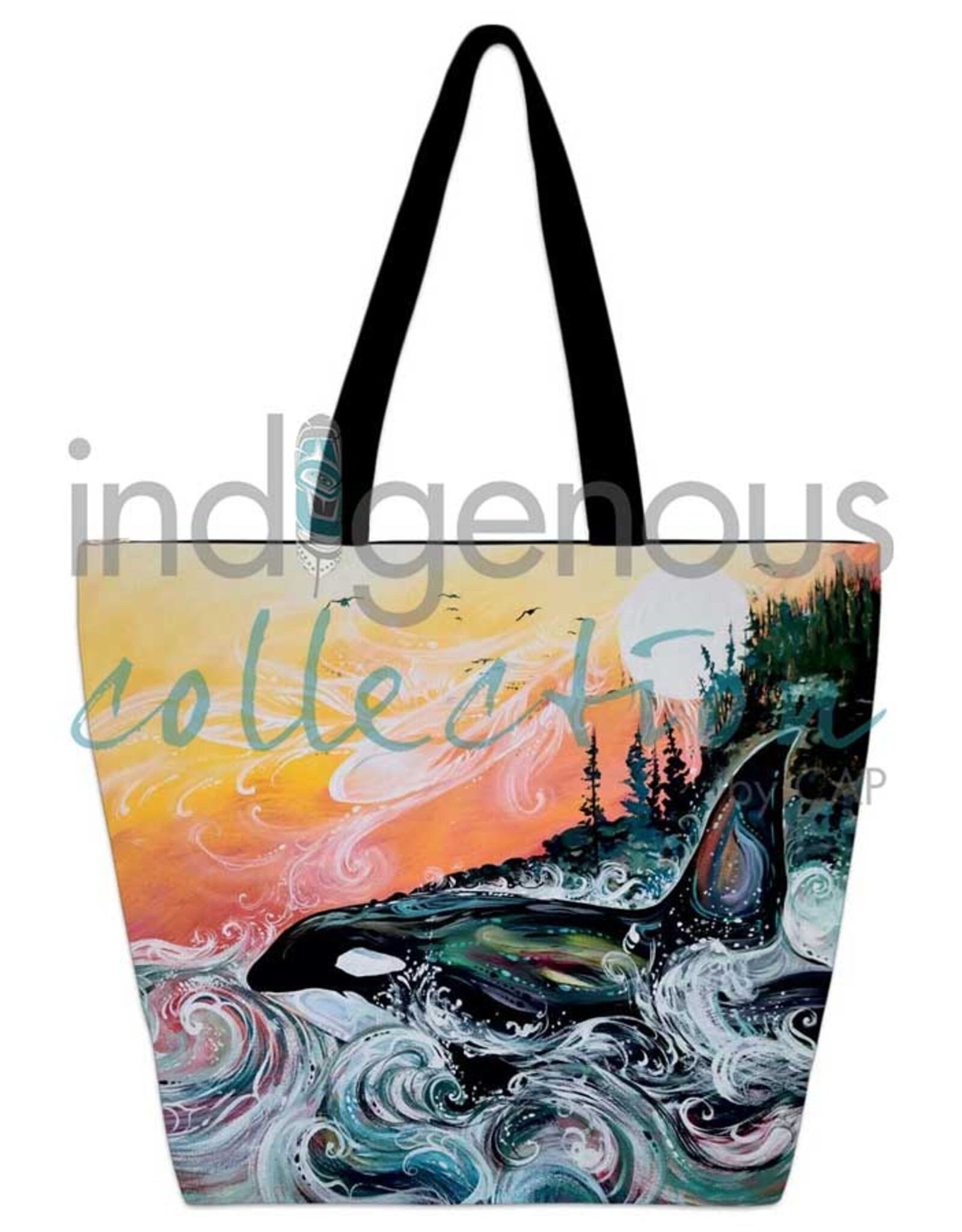 Killer Whale Sunset by Carla Joseph Tote Bag - 20290TOTE